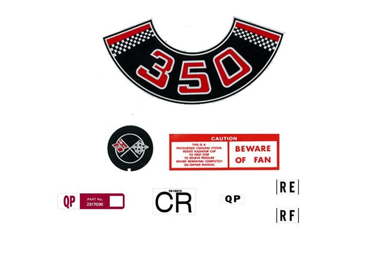 "350" ENGINE BAY DECAL KIT HQ WITH R/COVER EMBLEM