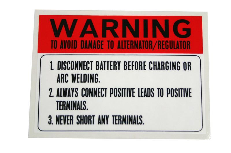 DECAL BATTERY WARNING SHOCKER TOWER XA-XC ZF-ZH