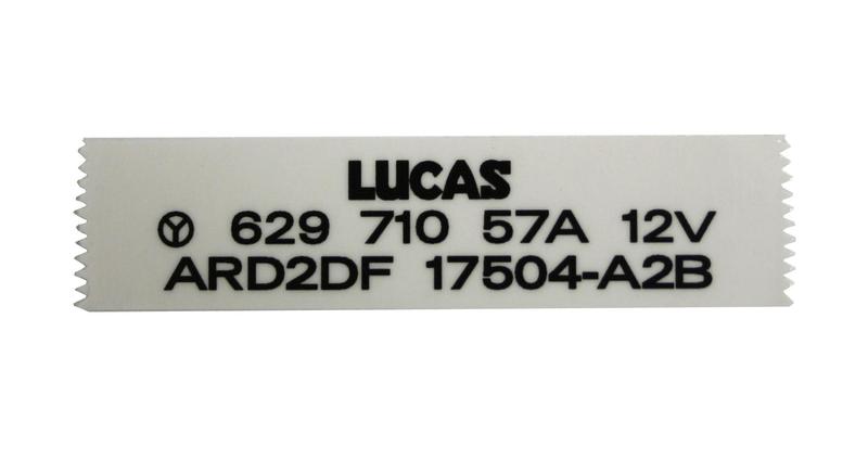 WIPER MOTOR DECAL 57 AMP (LUCAS SYSTEM) XA ZF
