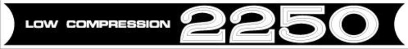 DECAL ROCKER COVER "2250 LOW COMPRESSION" TORANA