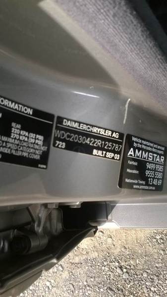 2003 MERCEDES-BENZ C200 KOMPRESSOR ELEGANCE W203