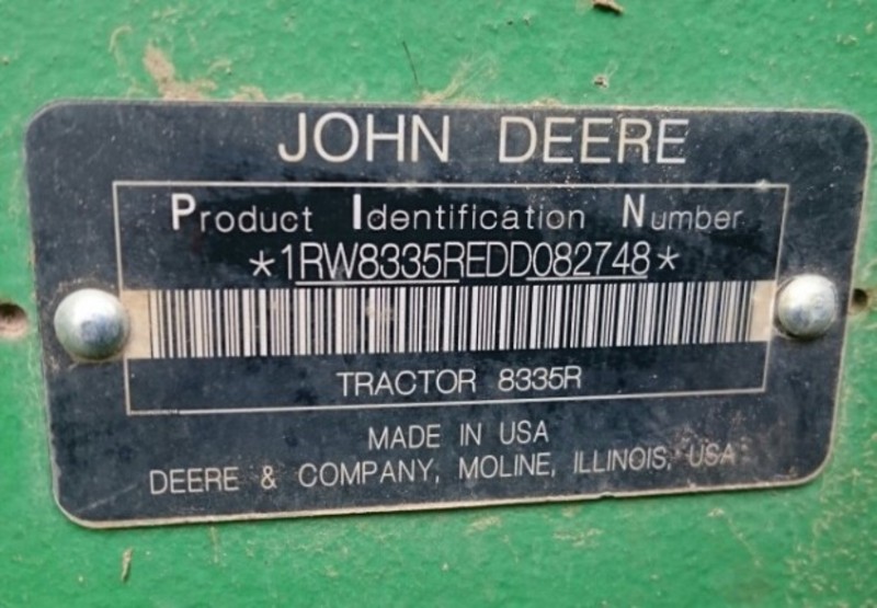 JOHN DEERE 8335R tractor