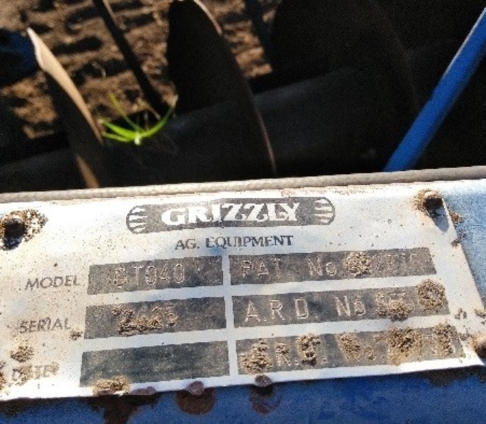 Grizzly GT040 Tillage Equip