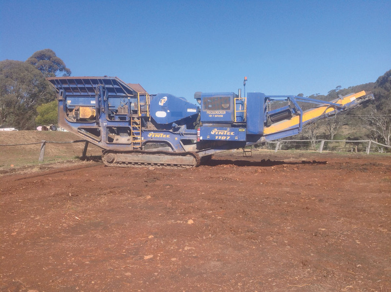 2008 FINTEK 1107 JAW CRUSHER WITH OVERHEAD MAGNET 2050