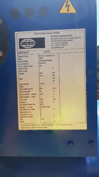 900KVA Generator FG Wilson MUST GO