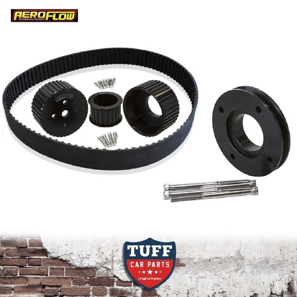 VB VC Holden Commodore V8 Aeroflow Black Gilmer Belt Drive Kit with Power Steer