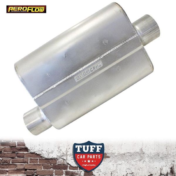 Aeroflow 5000 Series Steel Muffler 3" Offset Inlet Center Outlet AF5001-300