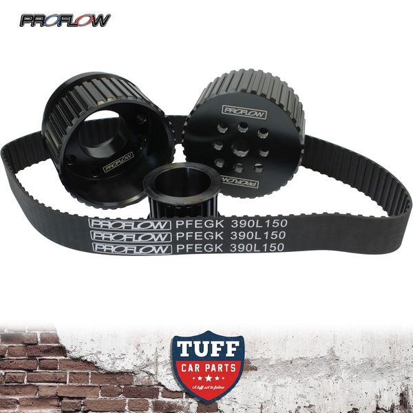 PROFLOW PFE BLACK GILMER BELT DRIVE KIT FORD V8 XR XT XW XY WINDSOR 289 302 351