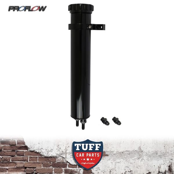 PROFLOW 13" BLACK ALLOY BILLET RADIATOR COOLANT OVERFLOW RECOVERY EXPANSION TANK