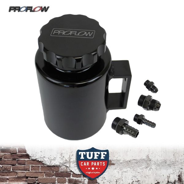 PROFLOW PFE STEALTH BLACK ALLOY BILLET POWER STEERING RESERVOIR BOTTLE TANK &CAP