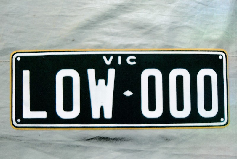NUMBER PLATES: LOW000