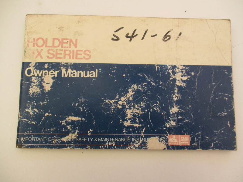 HOLDEN HX OWNER MANUAL