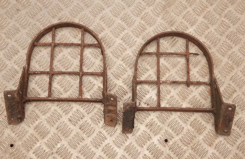 White Scout Car Headlight Guards