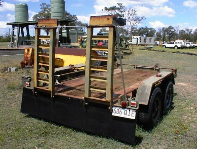 Homemade tandem plant trailer