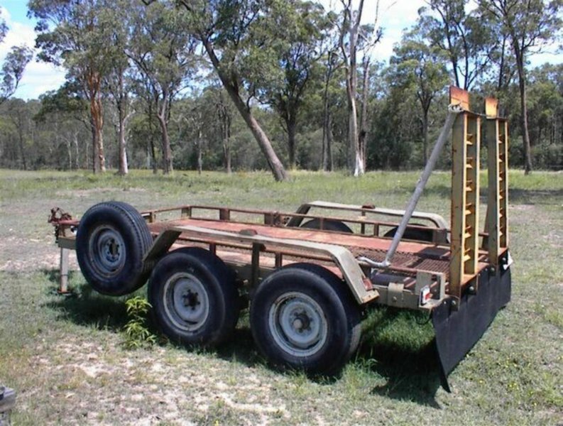 Homemade tandem plant trailer