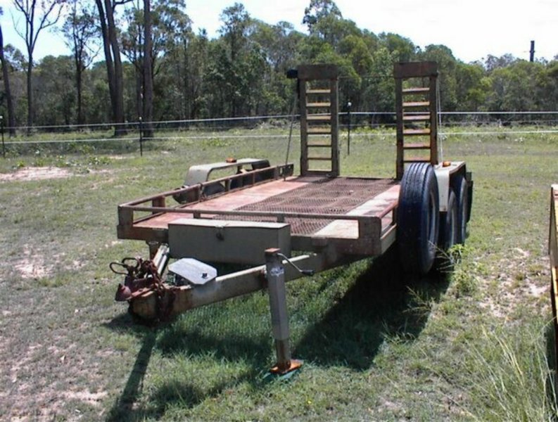 Homemade tandem plant trailer