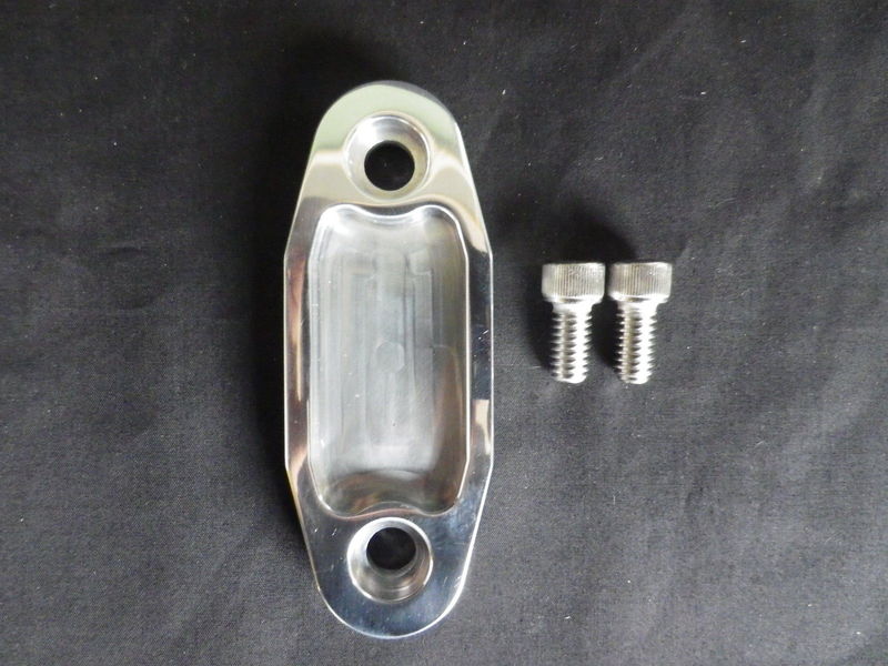 CLEVELAND FUEL PUMP BLOCK OFF PLATE BILLET ALUMINIUM POLISHED