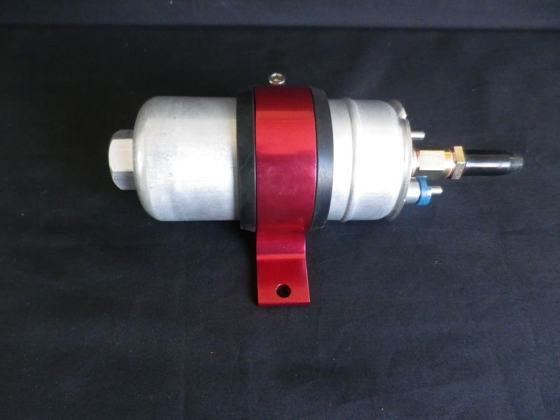 ROADSTAR 044 HIGH VOLUME FUEL PUMPS 60MM BODY WITH RED MOUNTING BRACKET