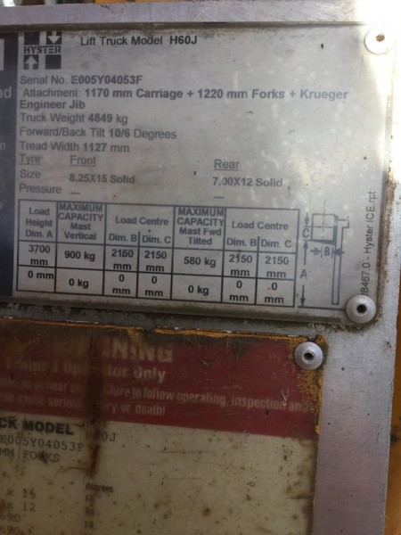 1990 HYSTER H60 Forklift