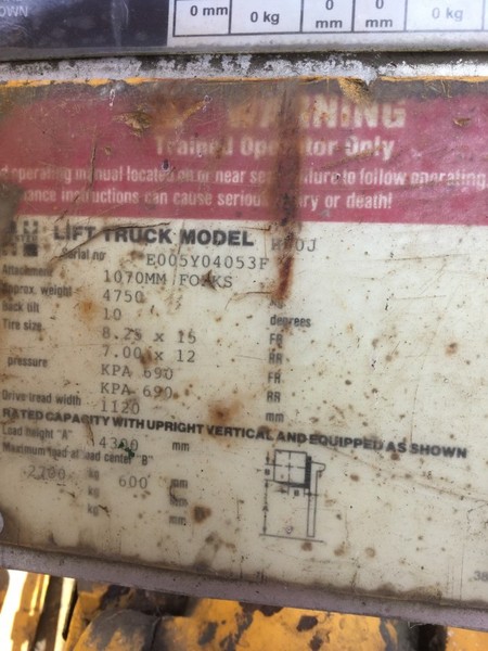 1990 HYSTER H60 Forklift