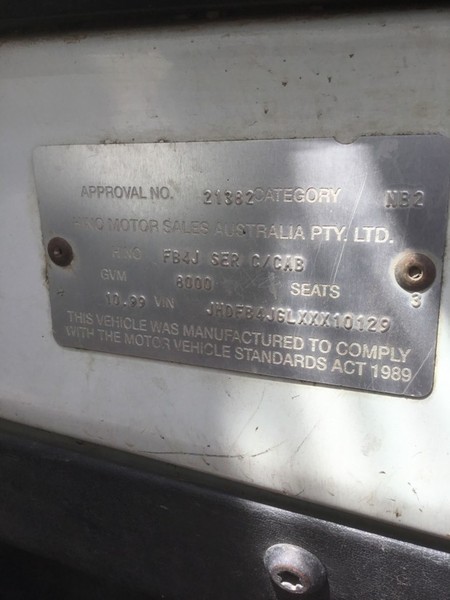 1999 HINO FB Ranger 4 FB4J FB Ranger 4 Truck