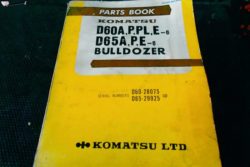 KOMATSU D60A PPLE D6TADE BULL DOZER PARTS BOOK