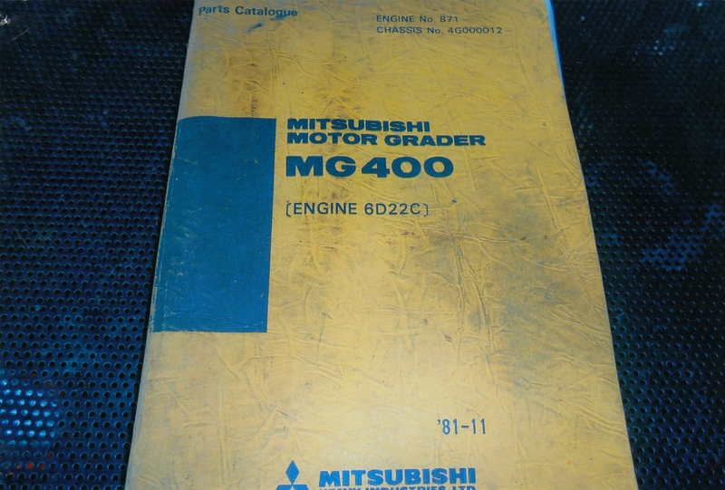 MITSUBISHI MG400 GRADER 6D 22C ENGINE PARTS BOOK