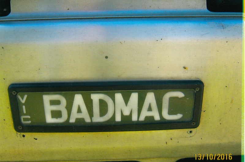 NUMBER PLATE BADMAC