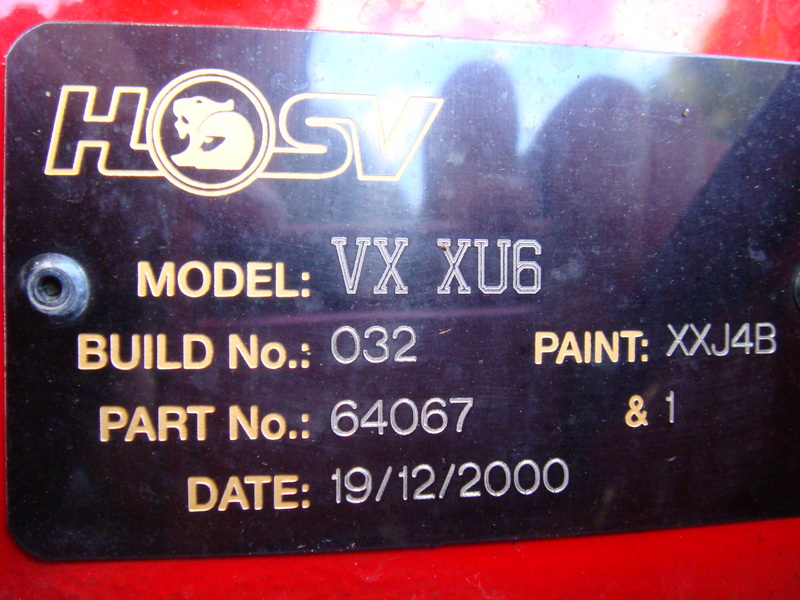 2000 HSV XU6 VX