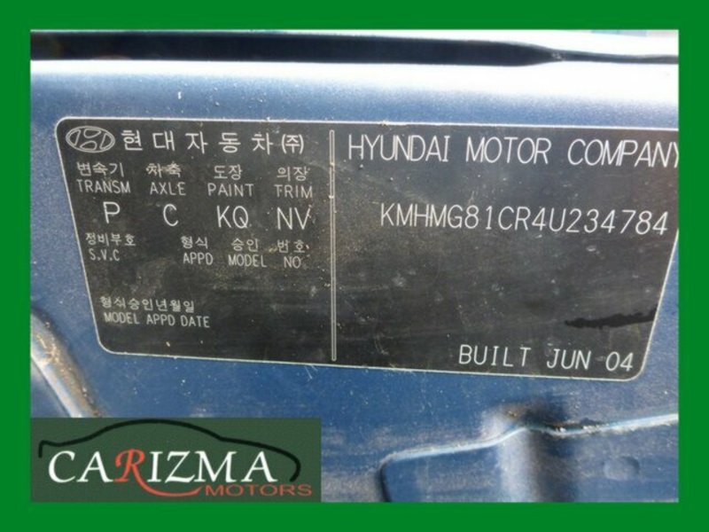 2004 HYUNDAI TRAJET