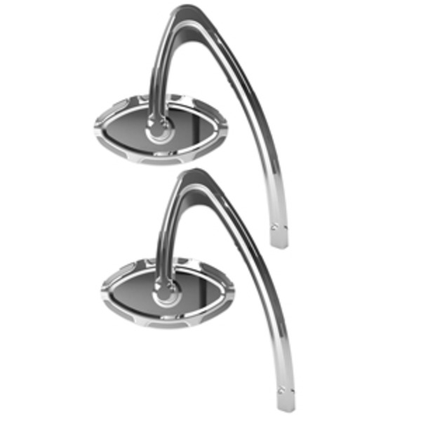 BEVELED CATS EYE HANGER STEM RIGHT CHROME Part # 13-143