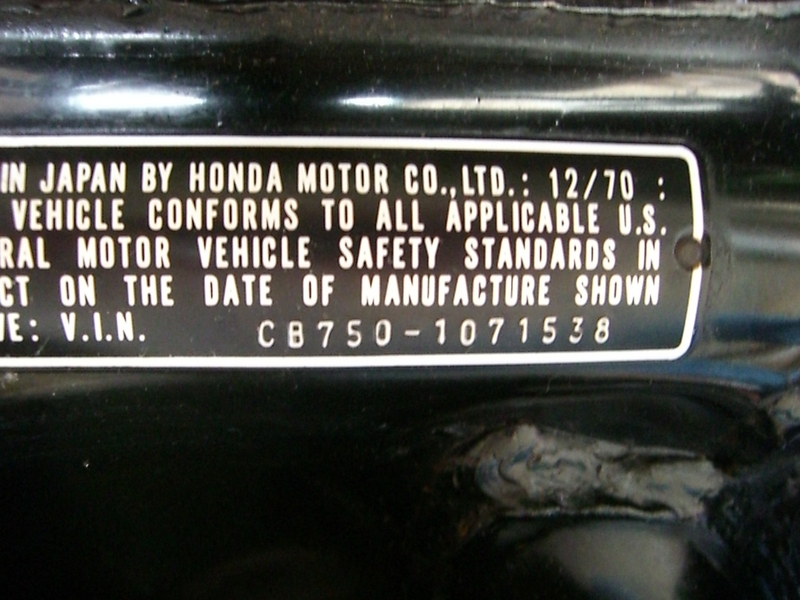 1971 HONDA CB 750