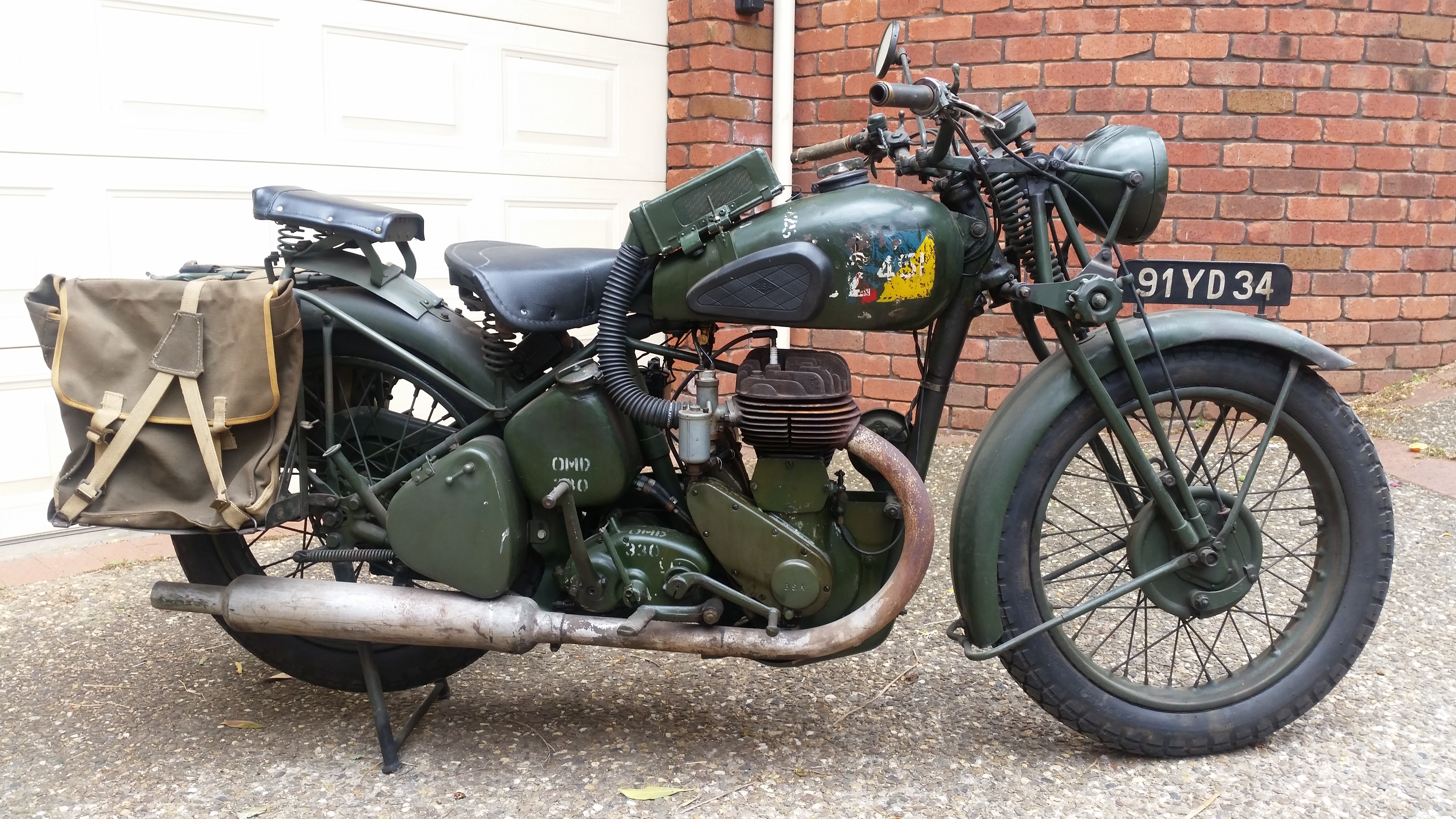 1942 BSA WD M20 500CC MILITARY BIKE 