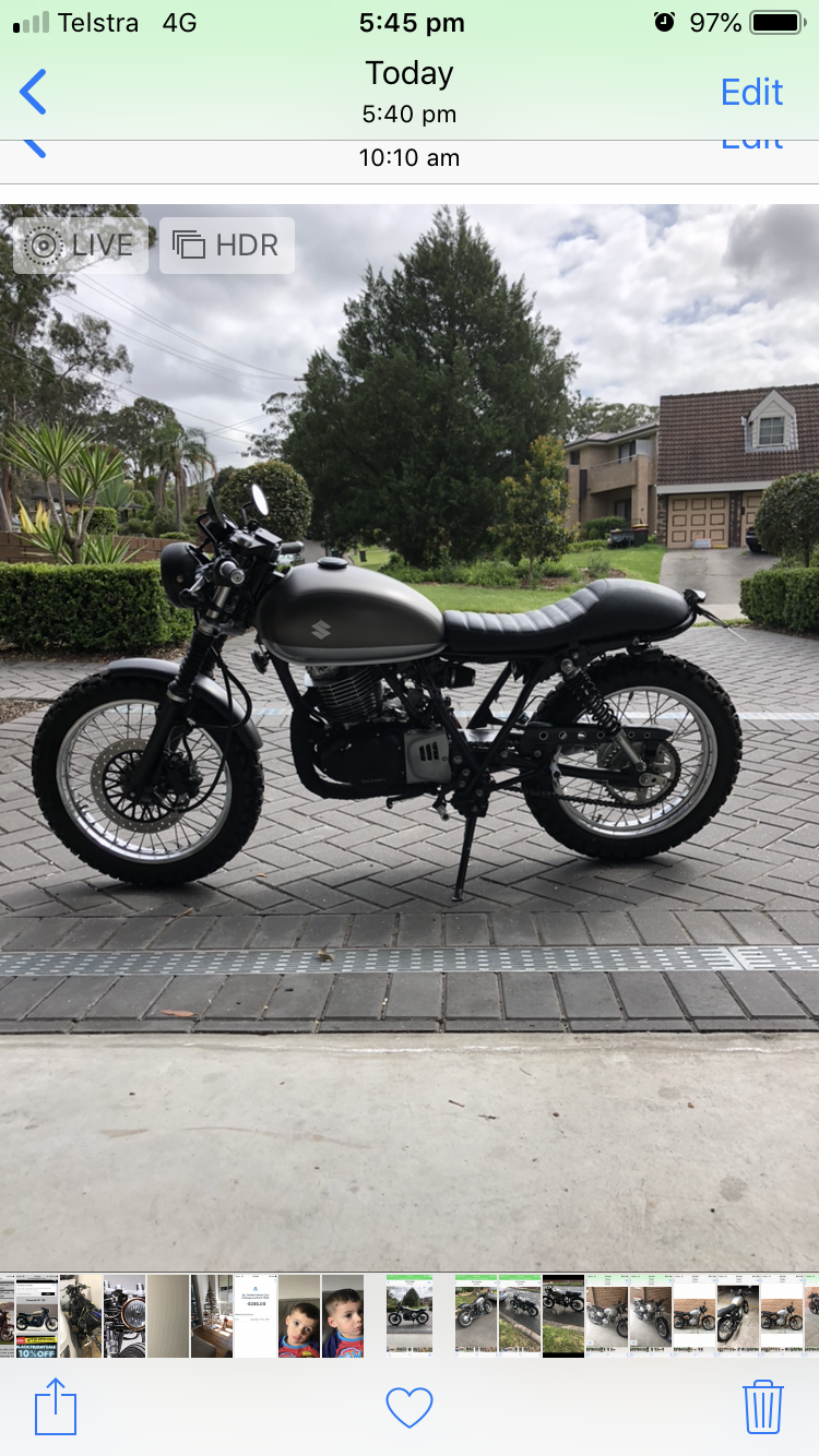 2013 SUZUKI TU250X CUSTOM CAFE RACER