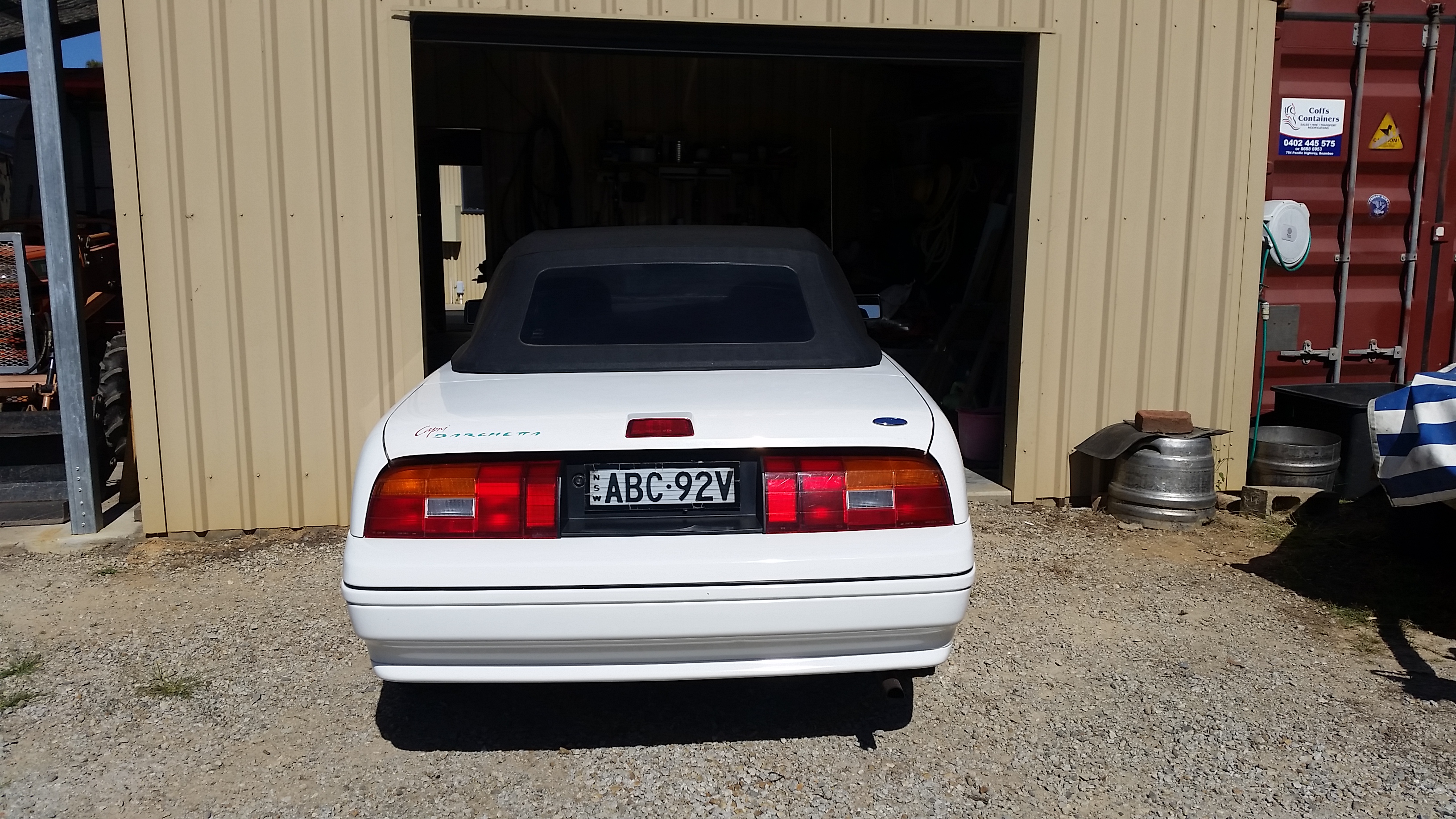 1992 FORD CAPRI BARCHETTA 2D CONVERTIBLE