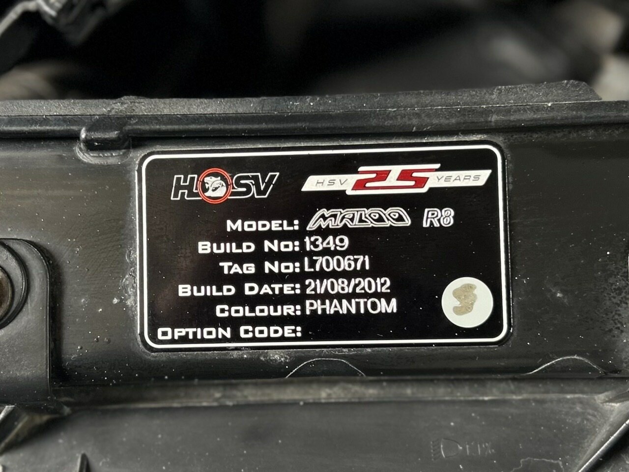 2012 HSV MALOO E3 MY12.5 R8 6 SP MANUAL UTILITY