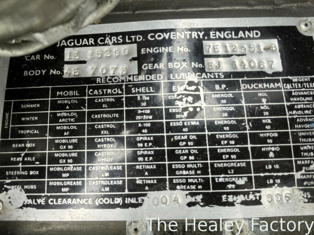 1966 JAGUAR E TYPE SERIES 1 4.2 4 SP MANUAL 2D ROADSTER
