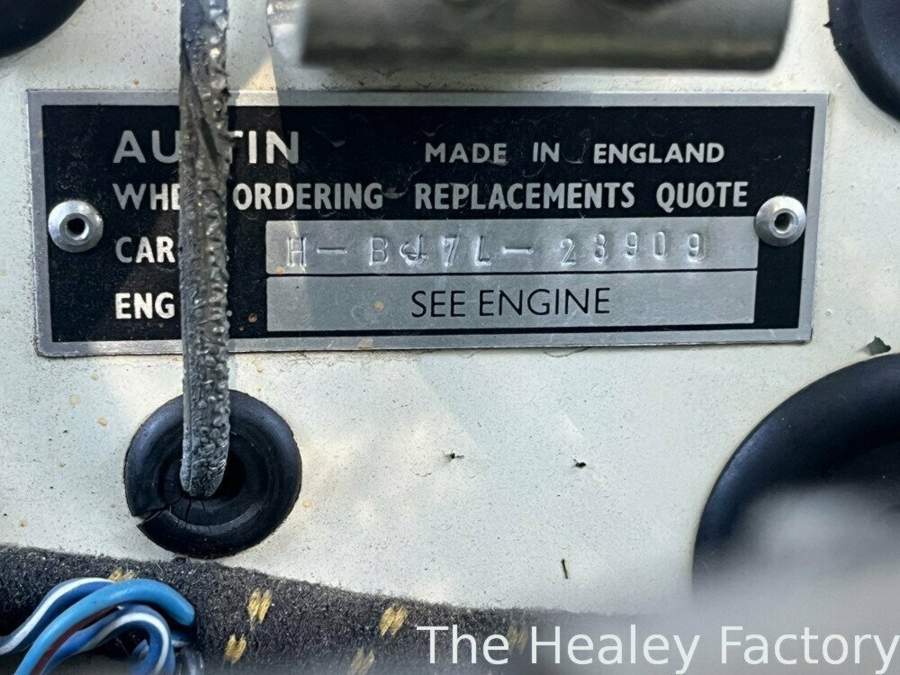 1963 AUSTIN HEALEY 3000 MK II BJ7 4 SP MAN + OVERDRIVE 2D CABRIOLET