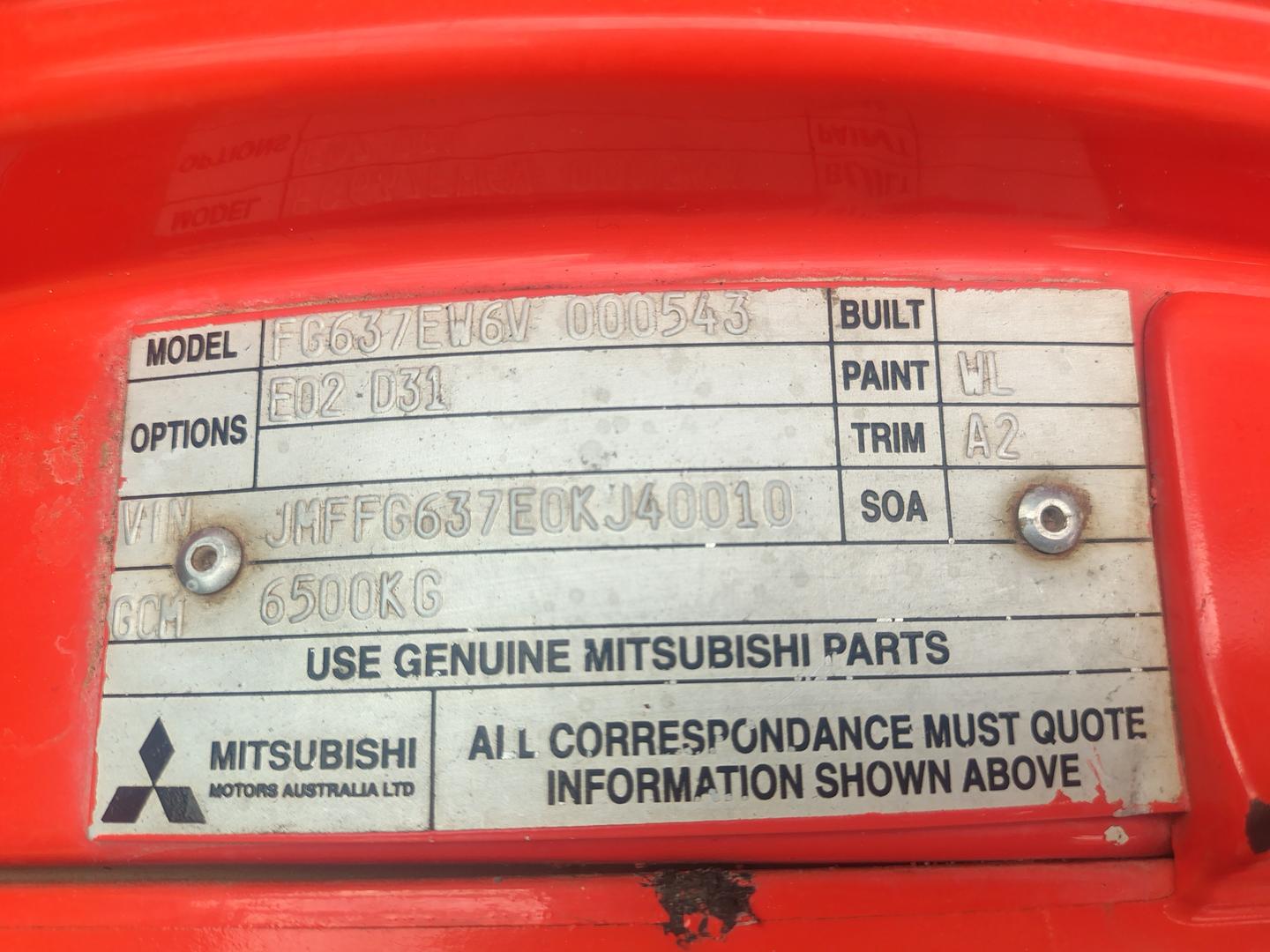 1999 MITSUBISHI CANTER EW6 MWB (4x4) FG637 5 SP MANUAL CREW C/CHAS