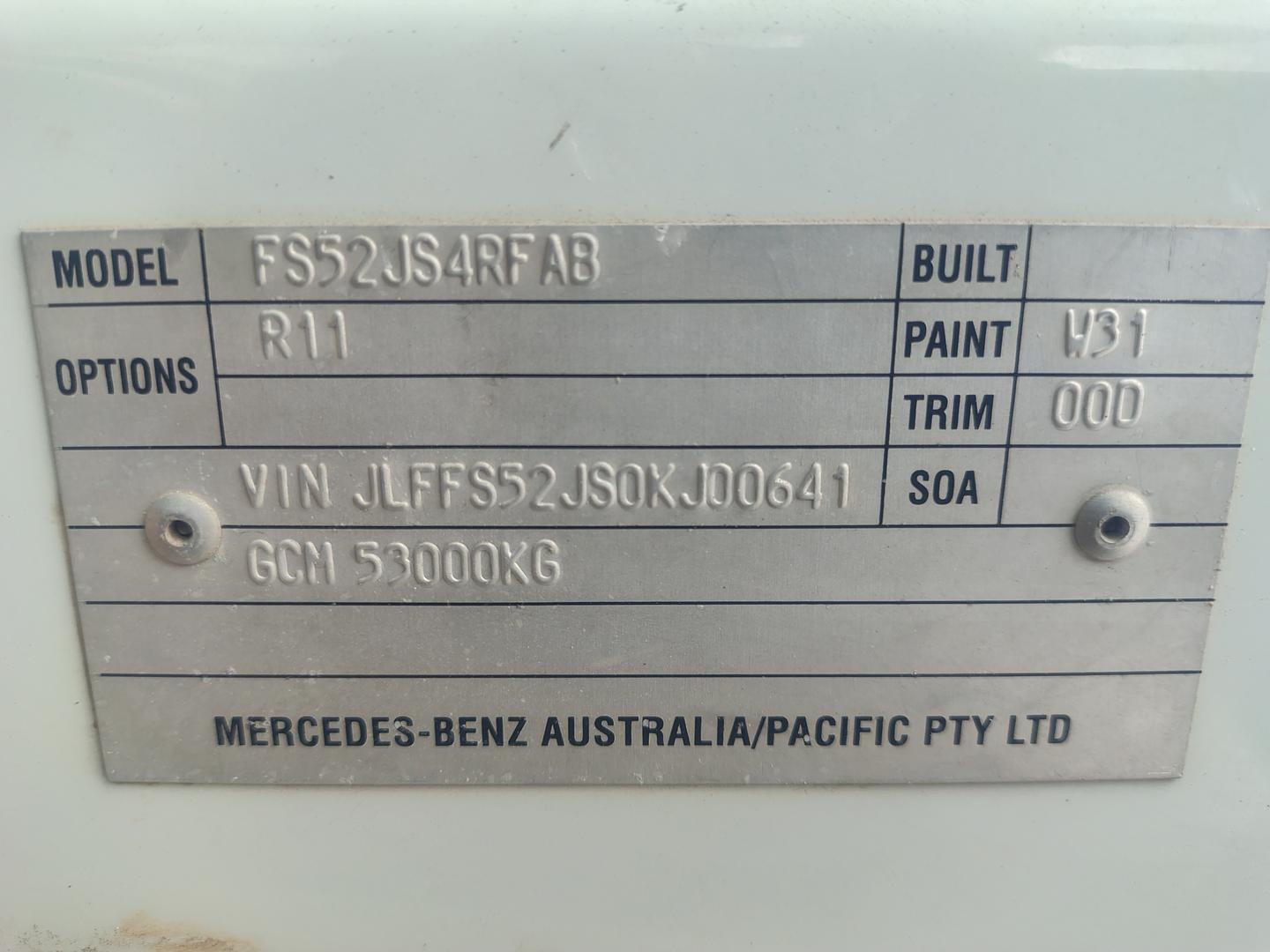 2010 MITSUBISHI FUSO FS FS MY08 52J LWB 18 SP MANUAL C/CHAS