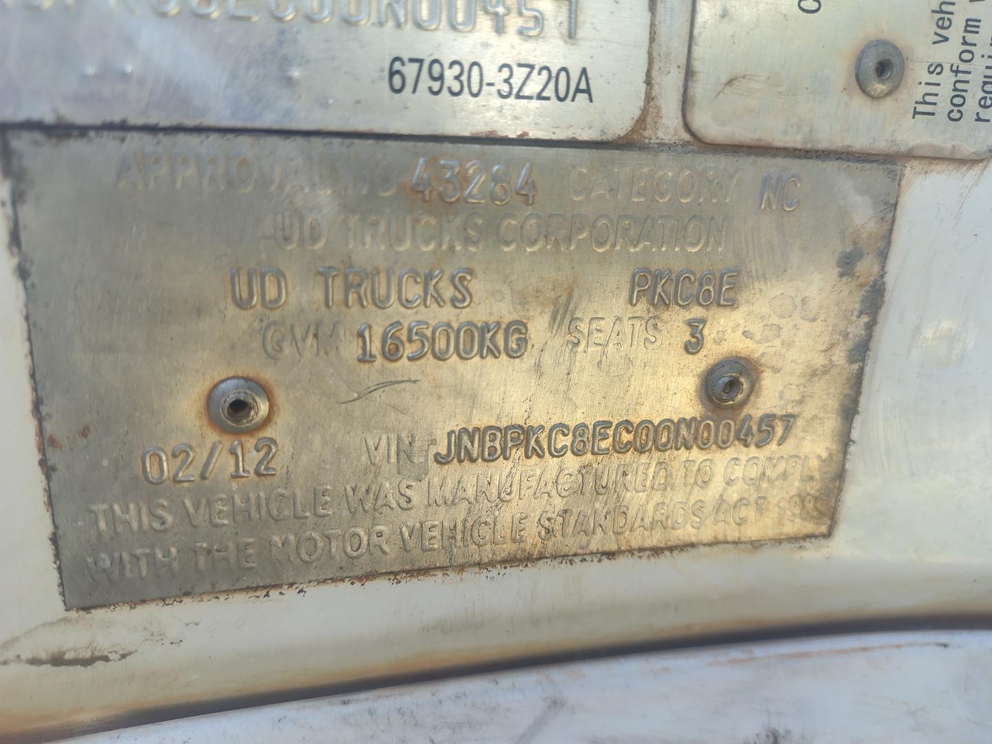 2012 UD(NISSAN) PK 17 280 AUTOMATIC TRAY