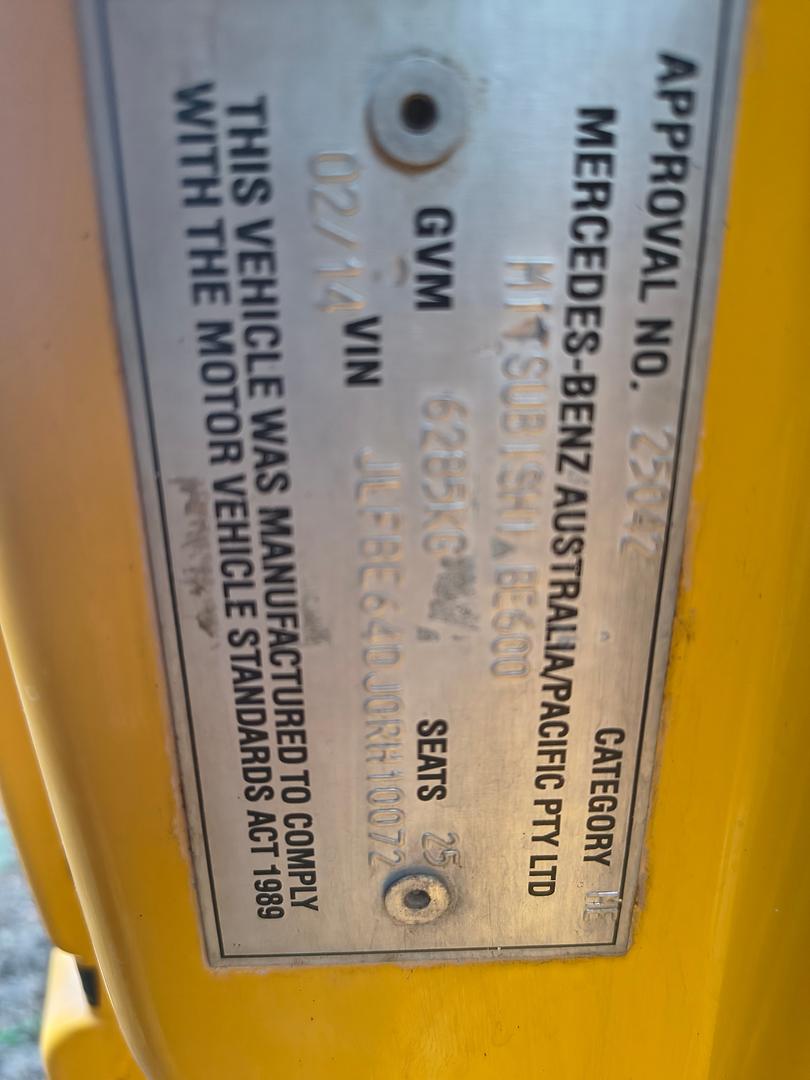 2014 MITSUBISHI FUSO ROSA BE64D DELUXE 6 SP MANUAL BUS