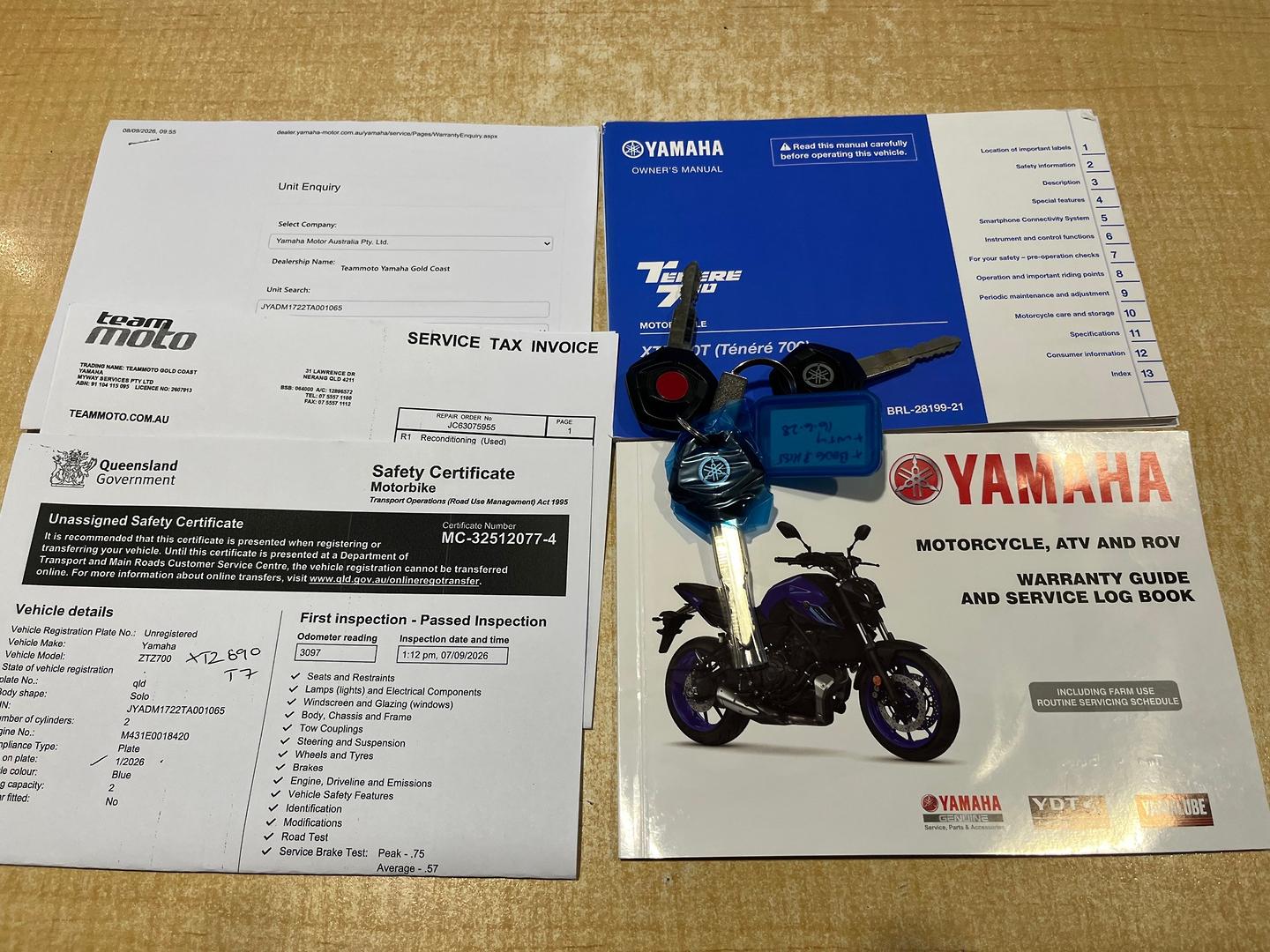 2026 YAMAHA XTZ690 TENERE 700 DUAL SPORTS