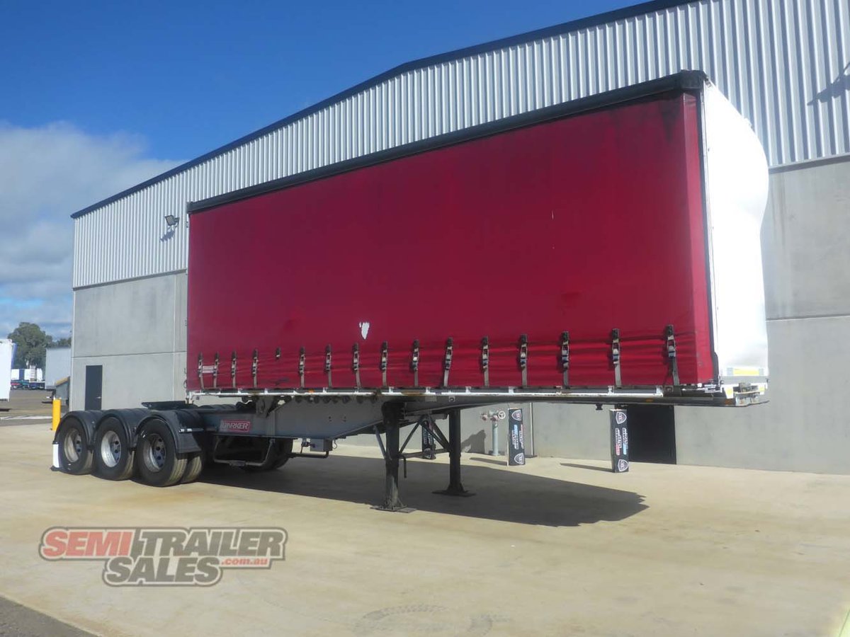 2006 BARKER 12 PALLET ROLLBACK CURTAINSIDER TRAILER