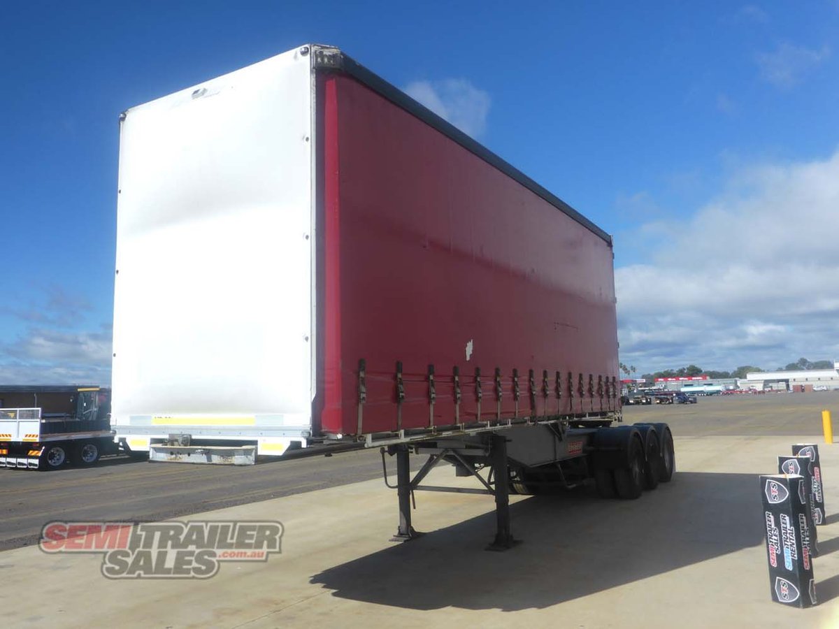2006 BARKER 12 PALLET ROLLBACK CURTAINSIDER TRAILER