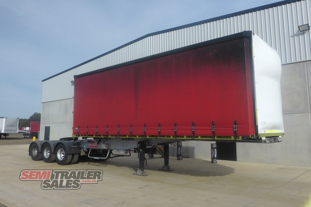 2007 BARKER 12 PALLET ROLLBACK CURTAINSIDER A TRAILER