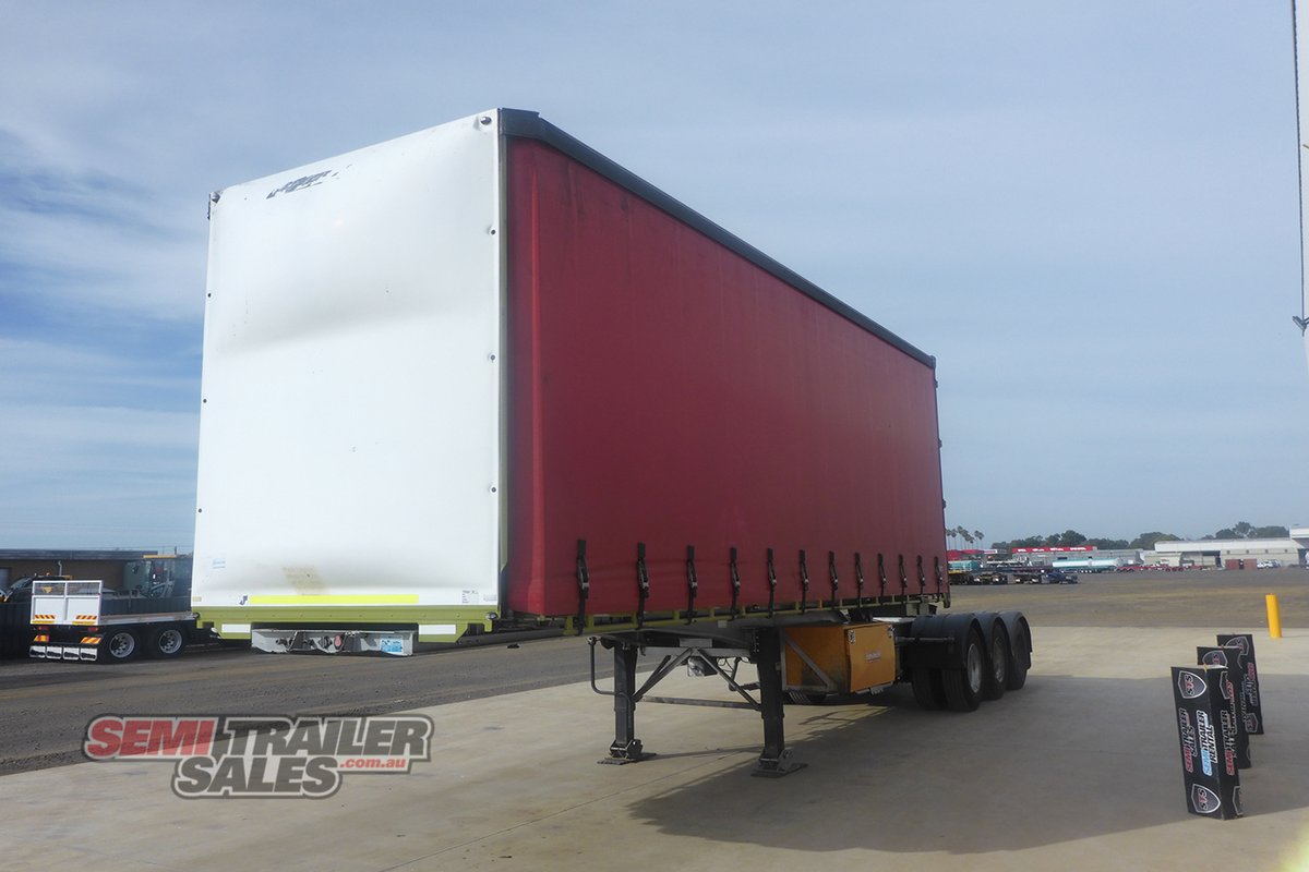 2007 BARKER 12 PALLET ROLLBACK CURTAINSIDER A TRAILER