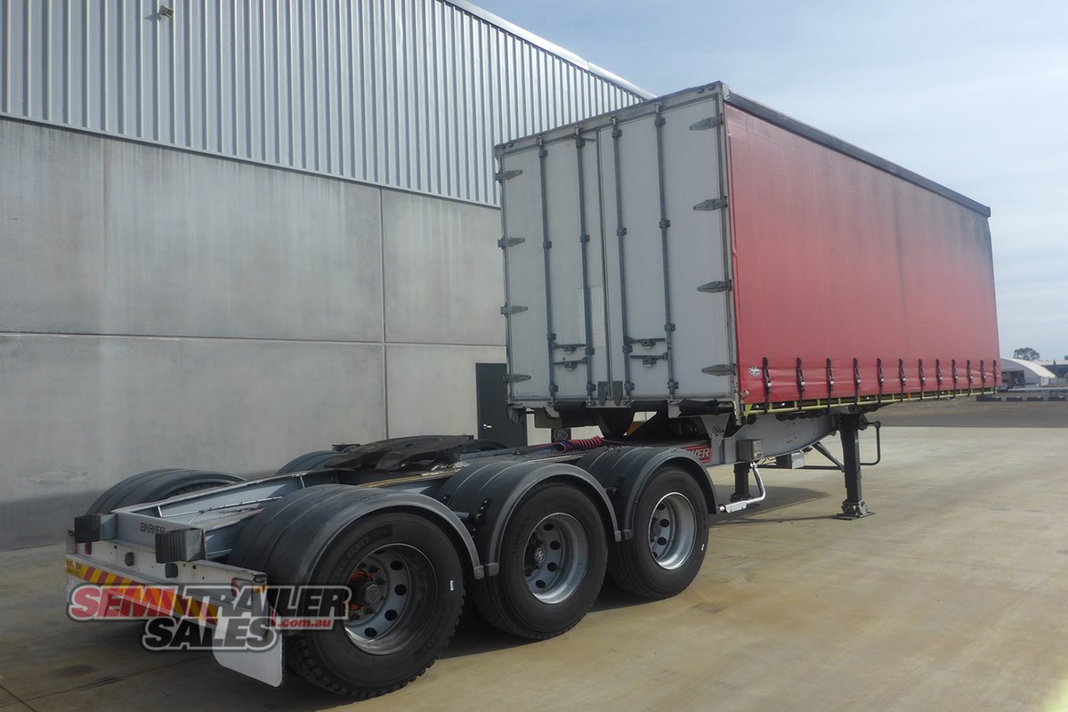 2007 BARKER 12 PALLET ROLLBACK CURTAINSIDER A TRAILER