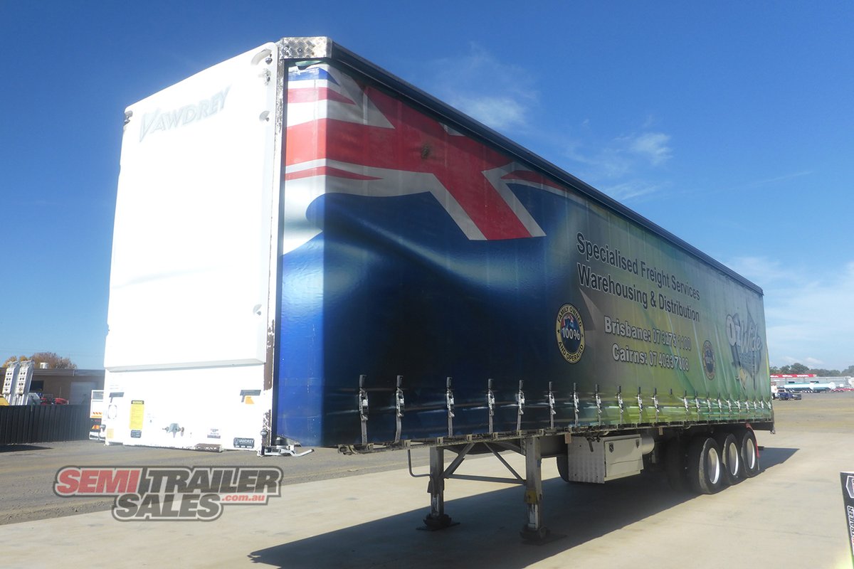 2009 VAWDREY 22 PALELT CURTAINSIDER TRAILER