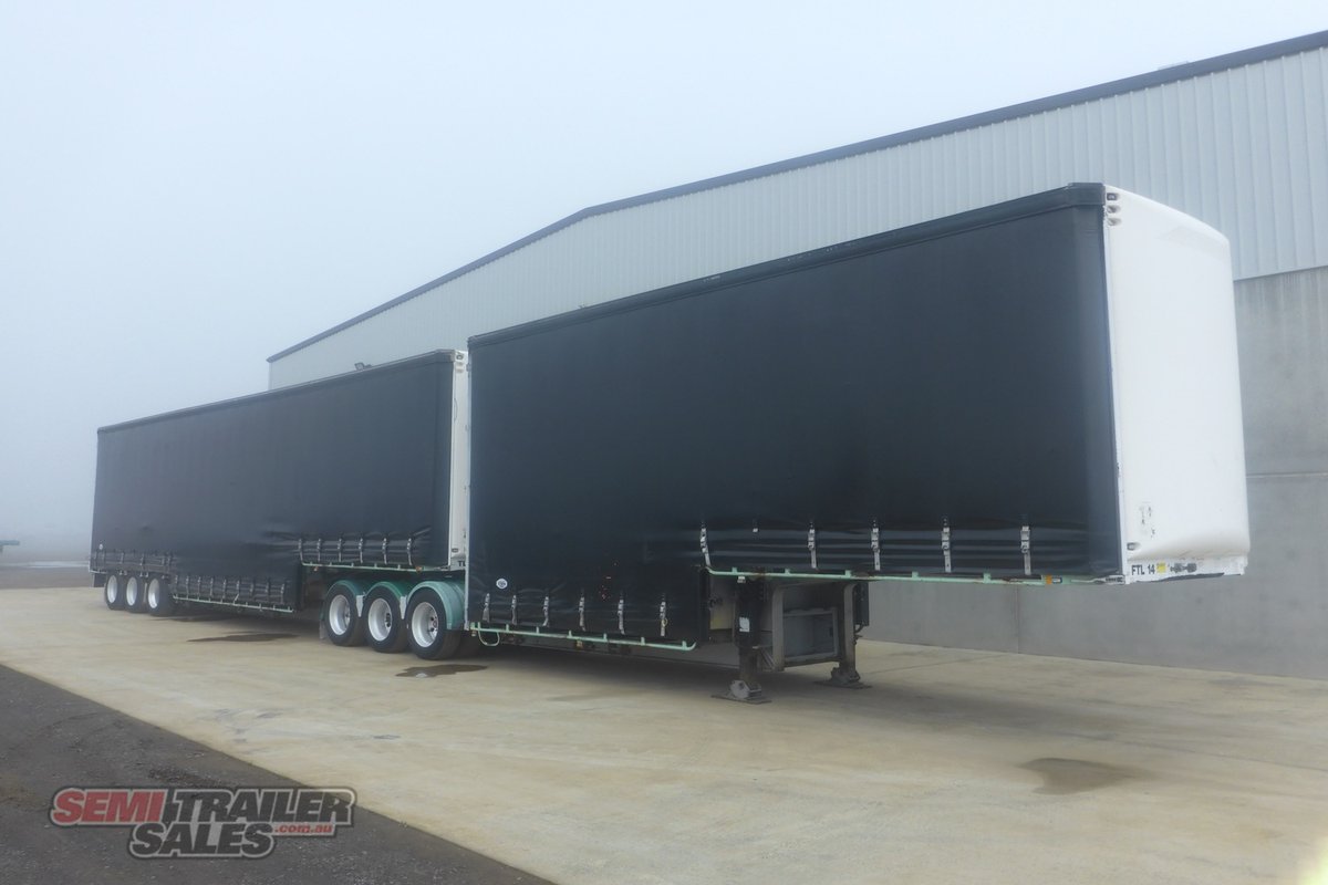 07/2007 MAXITRANS 34 PALLET DOUBLE DROPDECK CURTAINSIDER B DOUBLE SET WITH MEZZ